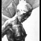 sketch 057  (sketch of a Richard Macdonald sculpture)